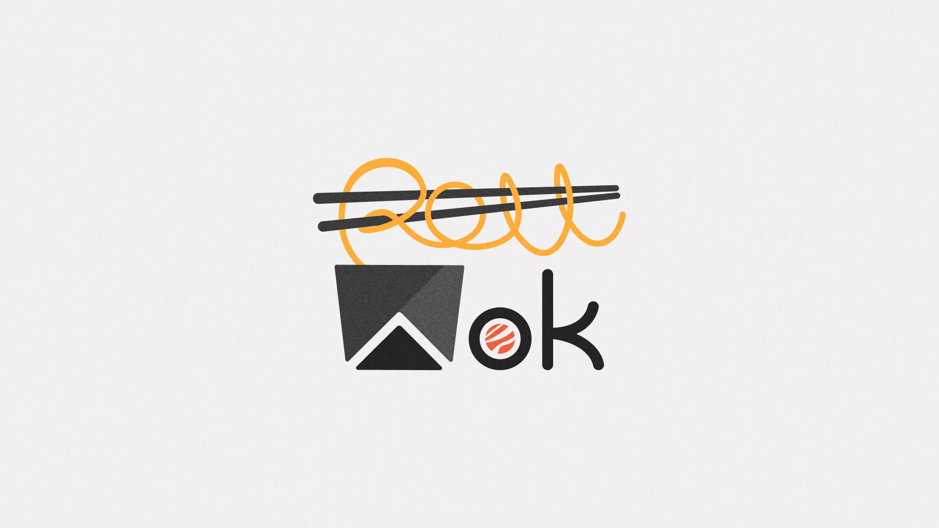 Разработка логотипа суши-бара «Roll Wok Club» в Приморске