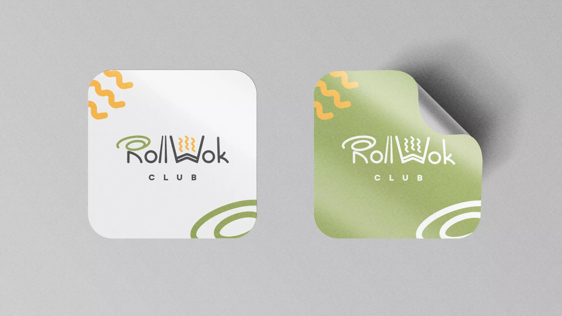 Разработка логотипа и фирменного стиля суши-бара «Roll Wok Club» в Приморске